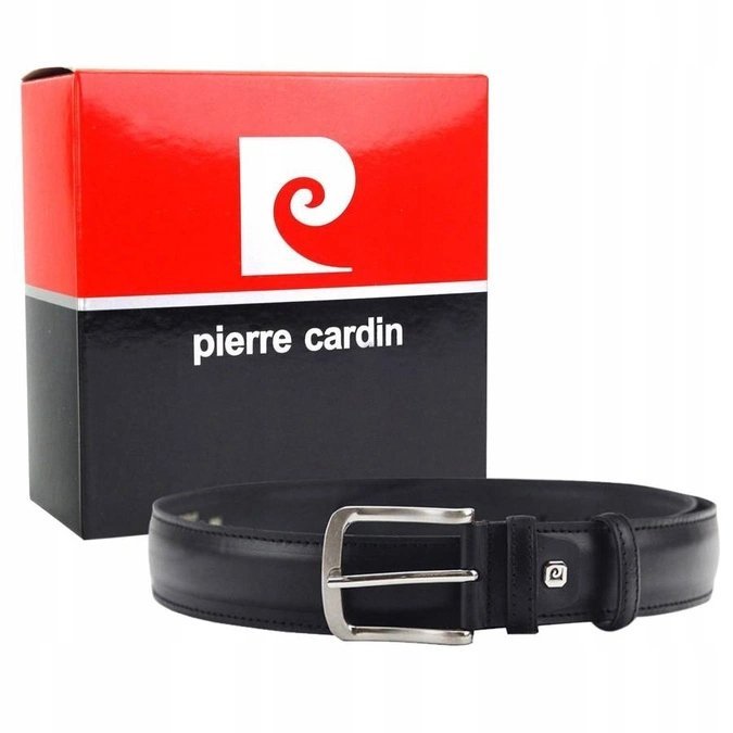 Pasek skórzany Pierre Cardin [D] 6209 NERO czarny