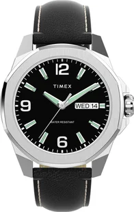 Zegarek Zegarek Timex TW2W92900 Essex Day & Date 46mm Leather Strap - Zegarki męskie - miniaturka - grafika 1