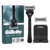 Maszynki do golenia i wkłady - Gillette Intimate maszynka do golenia na mokro do okolic intymnych, intymna golarka + 2 ostrza do golenia, z zawieszką prysznicową do łatwego przechowywania, prezent dla mężczyzn - miniaturka - grafika 1