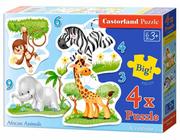 Puzzle - Castorland Puzzle konturowe 3-4-6-9 African Animals 4 w 1 - miniaturka - grafika 1