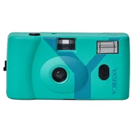 Aparaty analogowe - Aparat analogowy YASHICA MF-1 Snapshot Art Camera Turkusowy - miniaturka - grafika 1