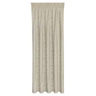 Zasłony - Zasłona 140x270 Nela beżowa jasna ażurowa gotowa na taśmie - miniaturka - grafika 1