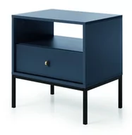 Inne meble do salonu - Stolik Nocny Mono Ms54 Czarny / Granatowy - miniaturka - grafika 1