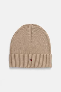 Tommy Hilfiger czapka z domieszką kaszmiru kolor beżowy  AM0AM12796 - Czapki męskie - miniaturka - grafika 1