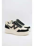 Trampki damskie - Bellucci Sneakersy w kolorze beżowo-czarnym - miniaturka - grafika 1