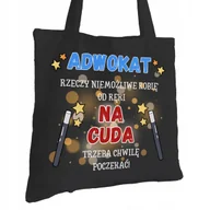 Torby i wózki na zakupy - Torba Bawełniana dla Adwokata Czarna Na Prezent ekologiczna Trwały Nadruk - miniaturka - grafika 1