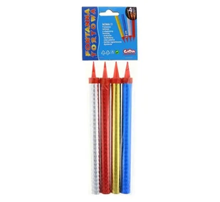 GoDan Fontanna na tort holograficzna 18 cm 4 sztuki - Pozostałe akcesoria dla plastyków - miniaturka - grafika 3