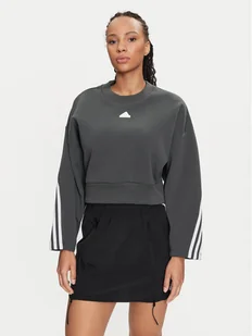 adidas Bluza Future Icons 3-Stripes IS3879 Zielony Loose Fit - Bluzy damskie - miniaturka - grafika 1