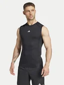 Koszulki sportowe męskie - adidas Koszulka techniczna TECHFIT Compression Training JE6694 Czarny Slim Fit - miniaturka - grafika 1
