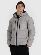 Kurtki męskie - 4F Kurtka puchowa z syntetycznym wypełnieniem męska - szara 3XL - miniaturka - grafika 1