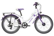 Rowery - S''cool s''cool chiX twin alloy 20 7-S Dzieci, white/violett 20" 2020 Rowery dla dzieci i młodzieży 6254 - miniaturka - grafika 1