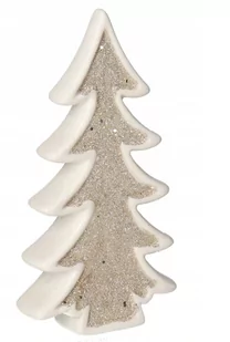 CHOINKA CERAMICZNA Z BROKATEM DRZEWKO OZDOBA 15CM - Choinki - miniaturka - grafika 1