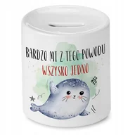 Skarbonki - Skarbonka Z Foczką Foczki Słodki na Prezent z Nadrukiem ze Zdjęciem + Opakowanie na prezent (wzór 04) - miniaturka - grafika 1