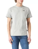 Koszulki męskie - Schott NYC Męski T-shirt Tslogocasual, szary (Heat.Grey), XL - miniaturka - grafika 1