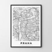 Plakaty - Praga mapa B1 (70x100cm) - miniaturka - grafika 1