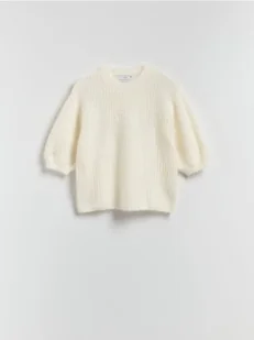 Reserved - Sweter z wełną - złamana biel - Moda i Uroda OUTLET - miniaturka - grafika 1