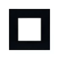 Klawisze i ramki - Ramka pojedyncza Rosa szklana głęboka czerń RS-1Q.CZ - miniaturka - grafika 1