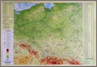 Mały naukowiec - EkoGraf, Polska mapa ścienna fizyczna na podkładzie w drewnianej ramie, 1:1 000 000 - miniaturka - grafika 1