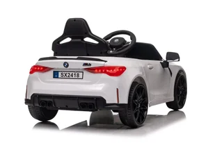 Auto Na Akumulator BMW M4 Białe - Pojazdy elektryczne dla dzieci - miniaturka - grafika 6