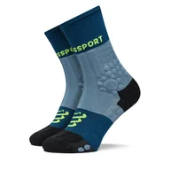Skarpetki damskie - Skarpety wysokie unisex Compressport Pro Racing Socks Winter Trail SCRU2045 Niebieski - miniaturka - grafika 1