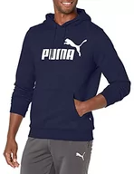 Bluzy męskie - PUMA Męska bluza z kapturem Essentials duże logo polarowa bluza z kapturem, płaszcz dwurzędowy, M - miniaturka - grafika 1