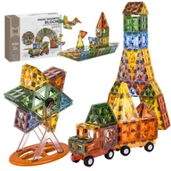 Klocki - Klocki Magnetyczne Konstrukcyjne 3D Kreatywny zestaw Edukacyjne 153 el Duże - miniaturka - grafika 1