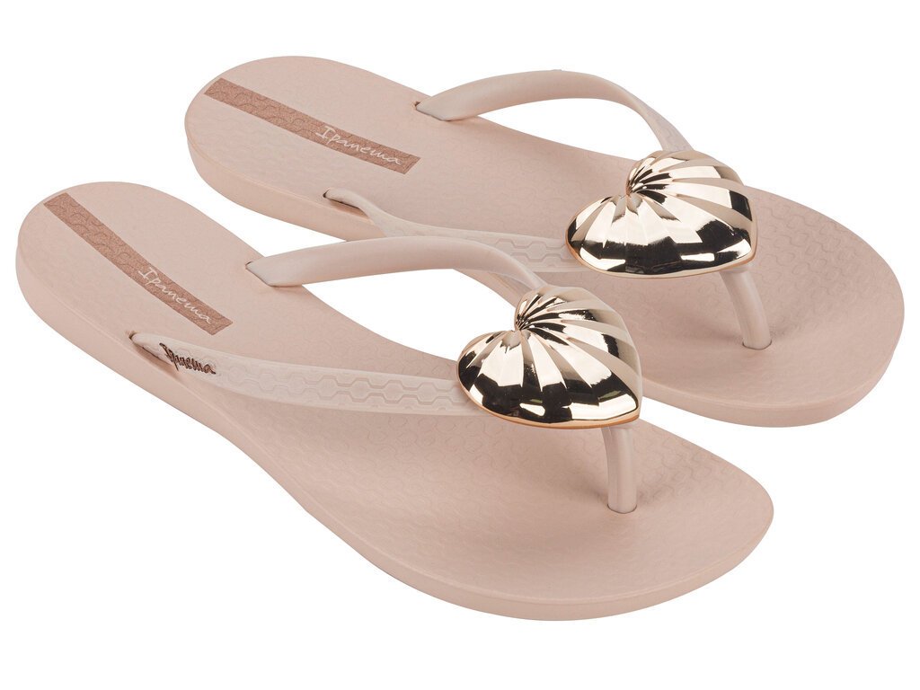 Klapki japonki damskie różowe z sercem basenowe Ipanema 83590-AS034-38