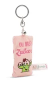 Plecaki - NICI Breloczek do kluczy mini pluszowa poduszka "Du bist Zucker" 8 cm z dzwoneczkiem kolorowy towarzysz do plecaka lub torby, uchwyt na klucze dla małych i dużych 62125 - miniaturka - grafika 1