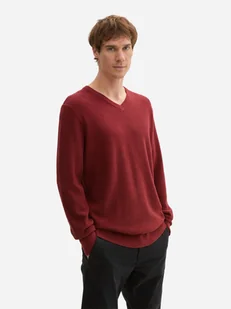Pulower męski Tom Tailor 1044444 L Bordowy (4068127009135) - Swetry męskie - miniaturka - grafika 1