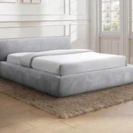 Meble do sypialni - Łóżko ze skrzynią 180 x 200 cm - Tkanina - Jasnoszary - MIRSIO - miniaturka - grafika 1