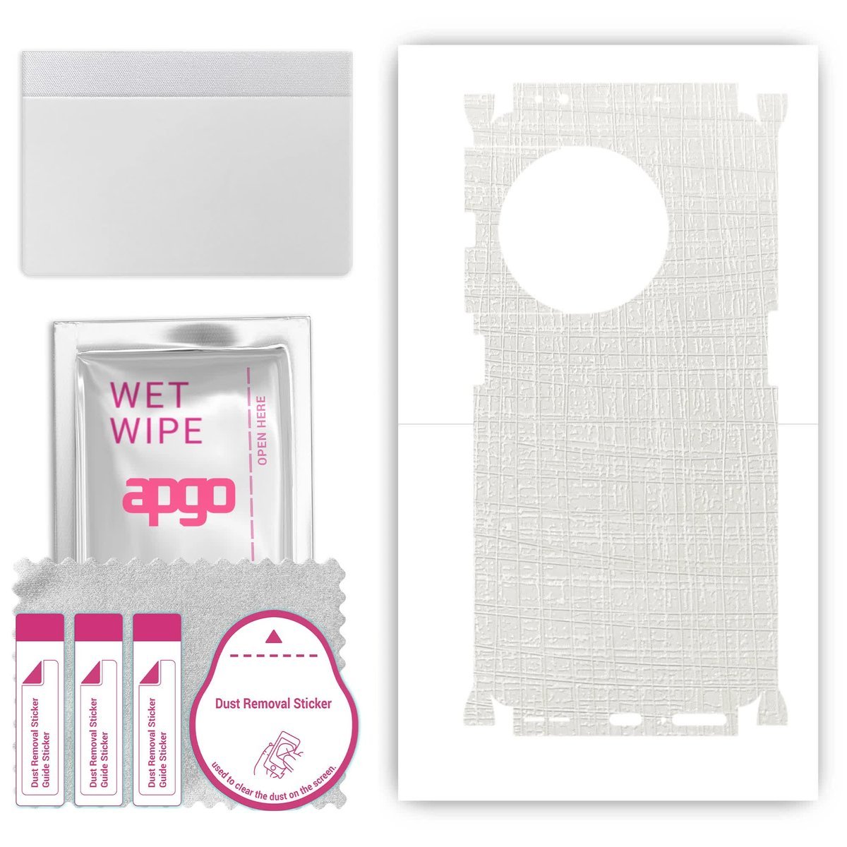 Folia naklejka skórka strukturalna na TYŁ+BOKI do OnePlus 11R 5G Solar Red - Tkanina Biała - apgo SKINS