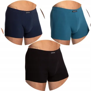 Bokserki Męskie z Bawełny LAMA Wygodne Gładkie Majtki Klasyczne 3-PAK - M - Majtki męskie - miniaturka - grafika 1