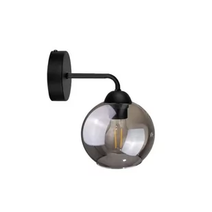 KET Kinkiet LAMPA ścienna KET1197 loftowa OPRAWA szklana kula ball czarna KET1197 - Lampy ścienne - miniaturka - grafika 1