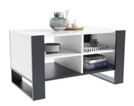 Ławy i stoliki kawowe - Nowoczesny prostokątny stolik kawowy czarny + biały H7-L01 - miniaturka - grafika 1