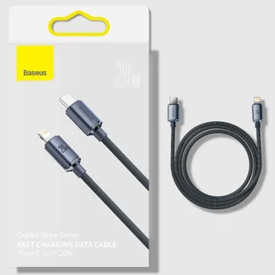 Baseus Crystal Shine Series kabel przewód USB do szybkiego ładowania i transferu danych USB Typ C - Lightning 20W 1,2m fioletowy (CAJY000205) - Kable USB - miniaturka - grafika 16