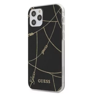 Guess GUHCP12LPCUCHBK iPhone 12 6,7" Pro Max czarny/black hardcase Gold Chain CollectionGuess / GUE000873 - Etui i futerały do telefonów - miniaturka - grafika 2