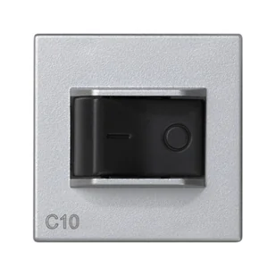 Kontakt KONTAKT_SIMON Wyłącznik nadmiarowo-prądowy C10A CONNECT Aluminium K106A/8 - Wyłączniki światła i elektryczne - miniaturka - grafika 1