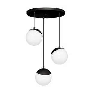 Luminex Lampa wisząca Sphere Cable 8868 lampa sufitowa żyrandol 3x60W E27 czarna (8863) - Lampy sufitowe - miniaturka - grafika 1