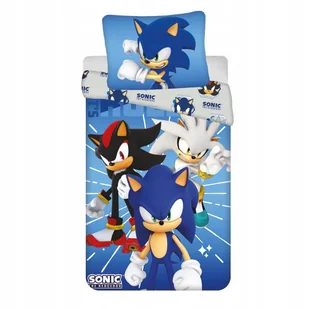 Pościel Dziecięca Sonic 140x200 cm - Miękka Mikrofibra z Zamkiem - Pościel dla dzieci - miniaturka - grafika 1