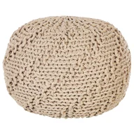Pufy i podnóżki - Puf 50 x 35 cm beżowy PRIENE - miniaturka - grafika 1