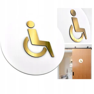 TABLICZKA TOALETA WC PIKTOGRAM DLA NIEPEŁNOSPRAWNYCH OZNACZENIE NA DRZWI - Tablice i flipcharty - miniaturka - grafika 1