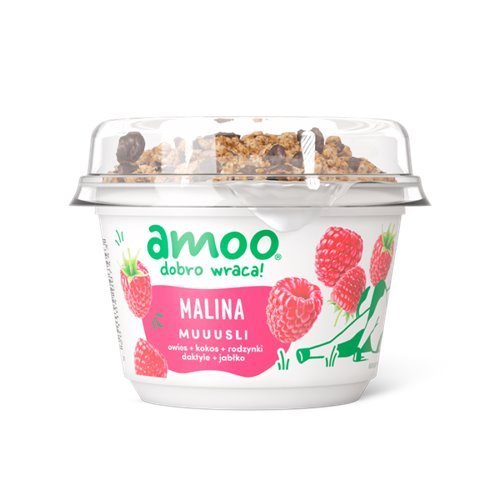Amoo malina z muesli 170g Planton