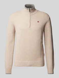 Sweter z dzianiny z wyhaftowanym logo model ‘DAIN’ - Swetry męskie - miniaturka - grafika 1