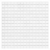 Płytki ceramiczne - Mozaika szklana Q white 32.7x32.7 cm - miniaturka - grafika 1