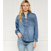 Koszule damskie - Tommy Hilfiger Jeansowa koszula | Relaxed fit - miniaturka - grafika 1