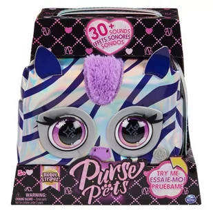 Spin Master Interaktywna Torebka Purse Pets Zebra 6065582 - Zabawki interaktywne dla dzieci - miniaturka - grafika 1