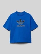 Koszulki dla chłopców - T-shirt z nadrukiem z logo - miniaturka - grafika 1