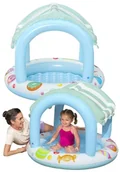 Baseny ogrodowe - Basen dla niemowląt MIĘKKIE DNO Z Daszkiem Brodzik Dziecięcy dla dzieci - miniaturka - grafika 1