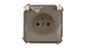 Gniazdka elektryczne - Kontakt Simon Gniazdo ścienne Basic z/u bryzgoszczelne (moduł) BMGZ1B.01/12a beż - miniaturka - grafika 1