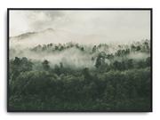 Plakaty - Plakat r B2 70x50 cm Krajobraz Góry Mgła Słońce Zi - miniaturka - grafika 1